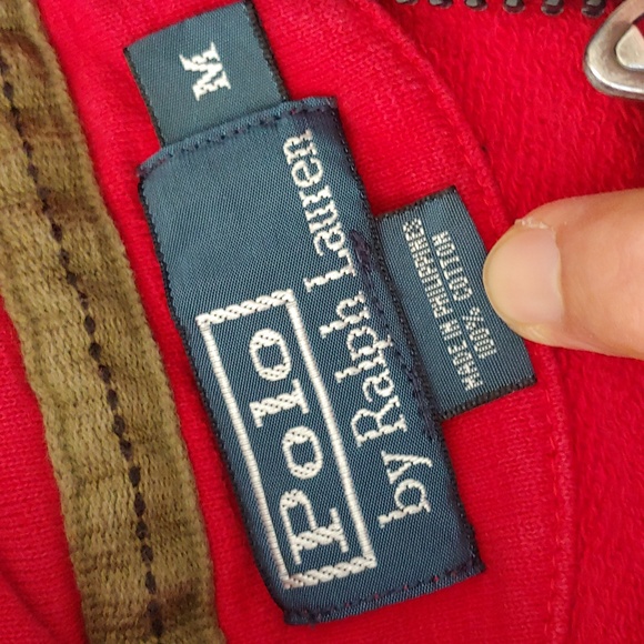 Vintage Polo Ralph Lauren Men's 1/4 Zip Snap Button Pullover Sweater Top Size M - Picture 6 of 6